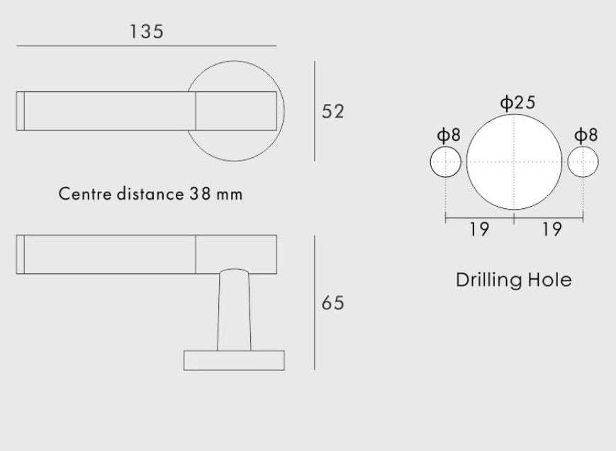 CORIUM-T Deurkruk Mat Zwart met Echt Leer | Luxe Deurbeslag