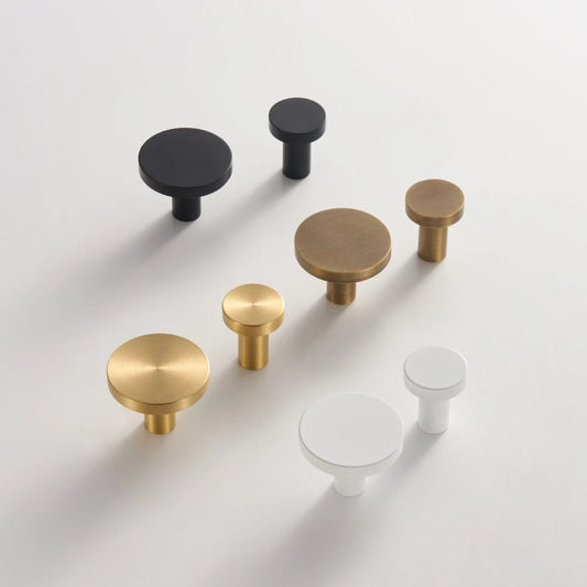DISK Ronde Meubelknop Plat - Massief Messing | Minimalistisch Design