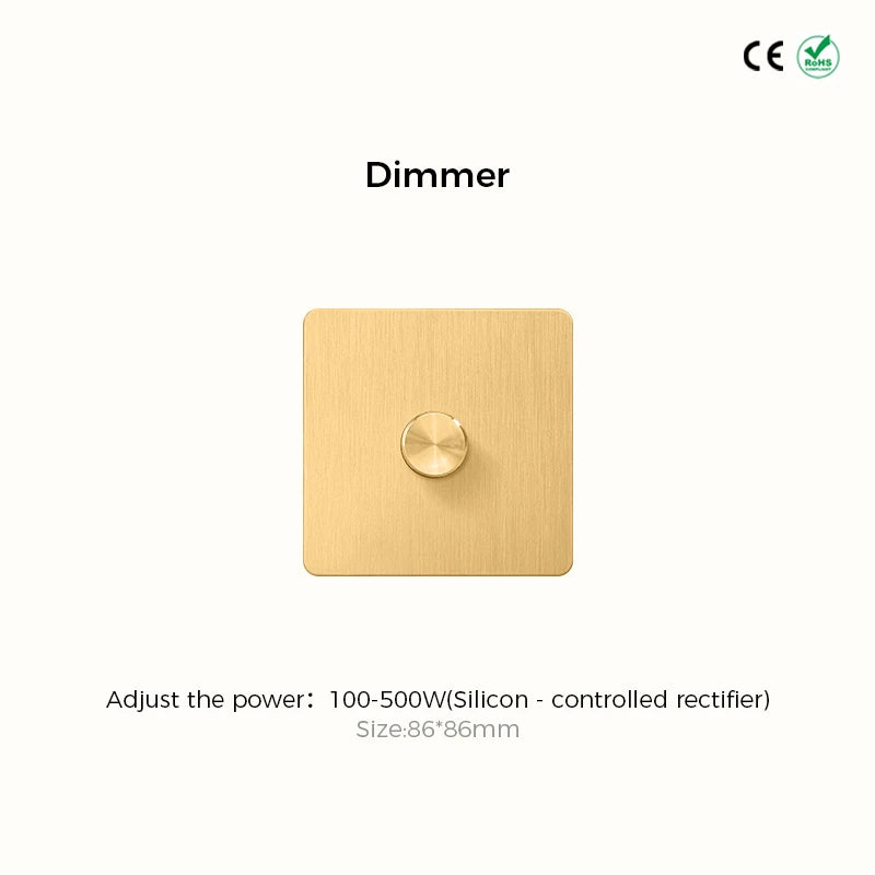 Classic toggle collectie satin messing schakelmateriaal