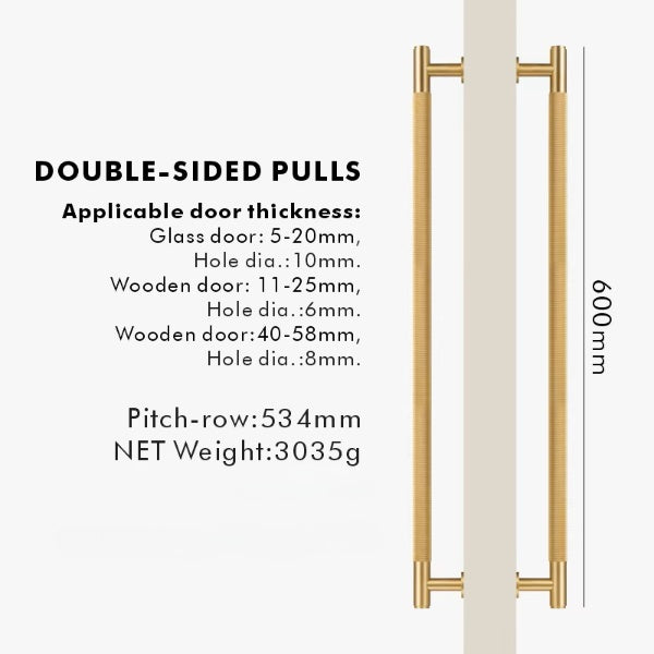 MAVERICK Deurgreep Knurled - Industrieel Design | 300-600mm