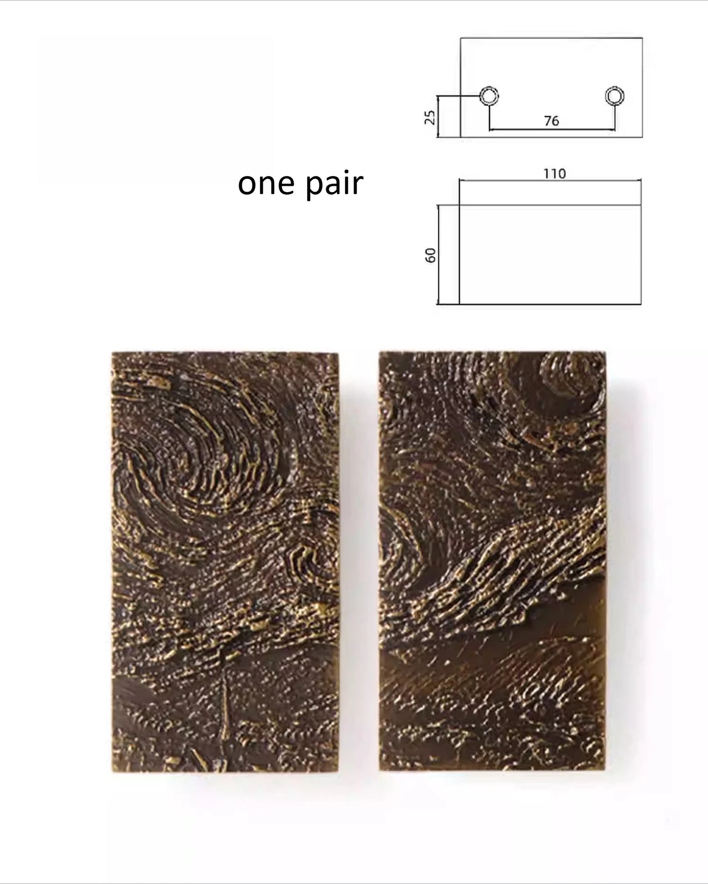 "installatie-voorbeeld STARNIGHT meubelgreep brons op moderne keukenkast"