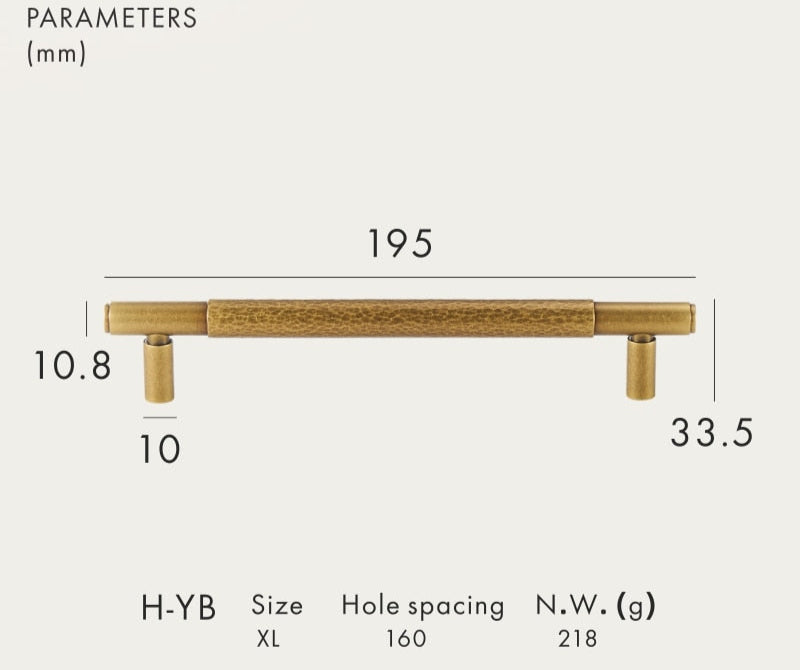 ROGUE meubelgreep gehamerd antiek messing