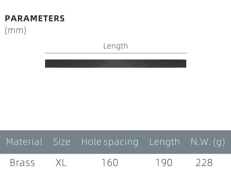 RAIL meubelgreep L-model gun-metal
