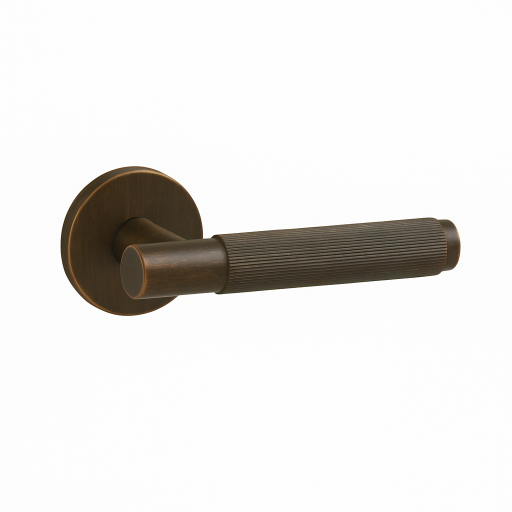 LINEA Paar deurkrukken linear op rond rozet