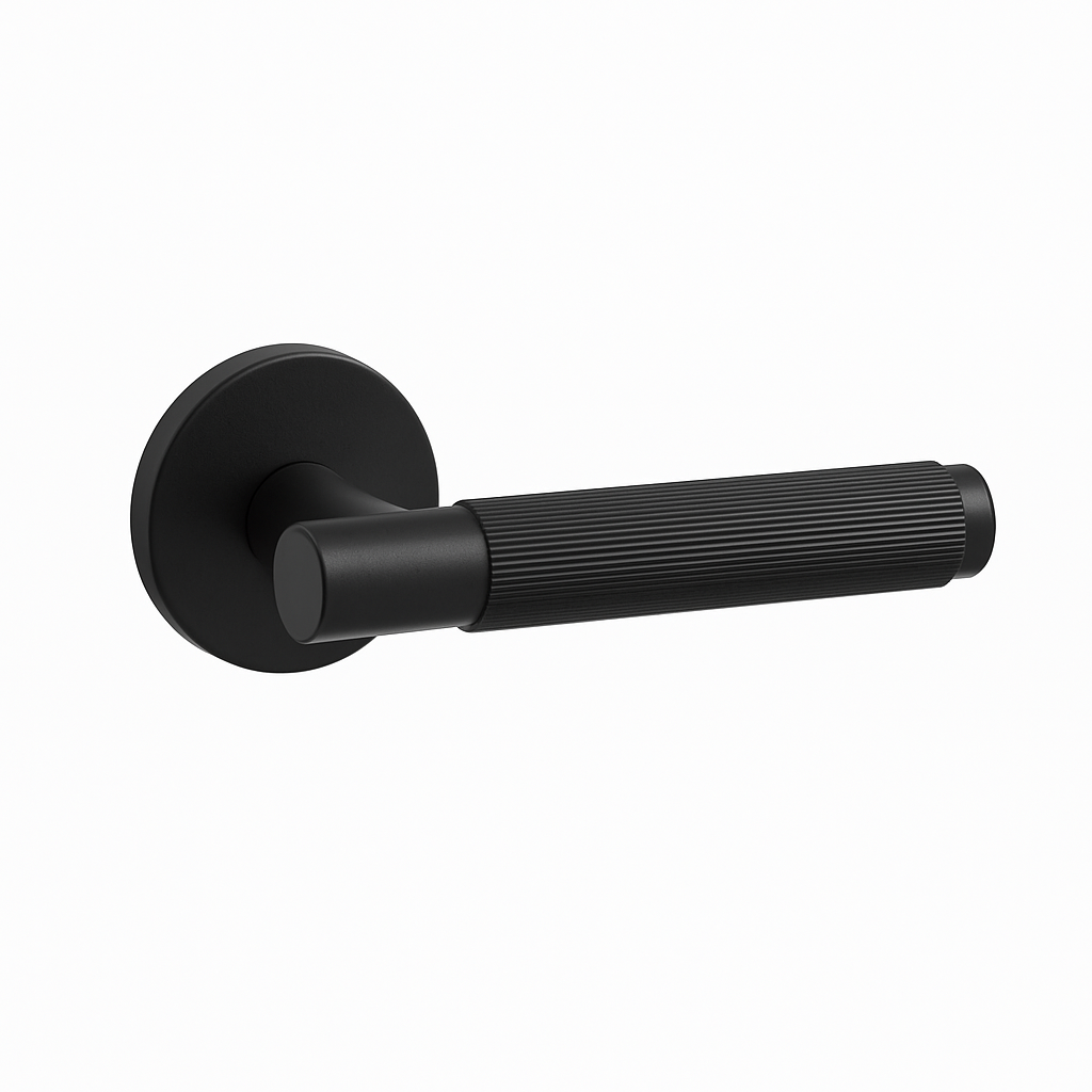 LINEA Paar deurkrukken linear op rond rozet