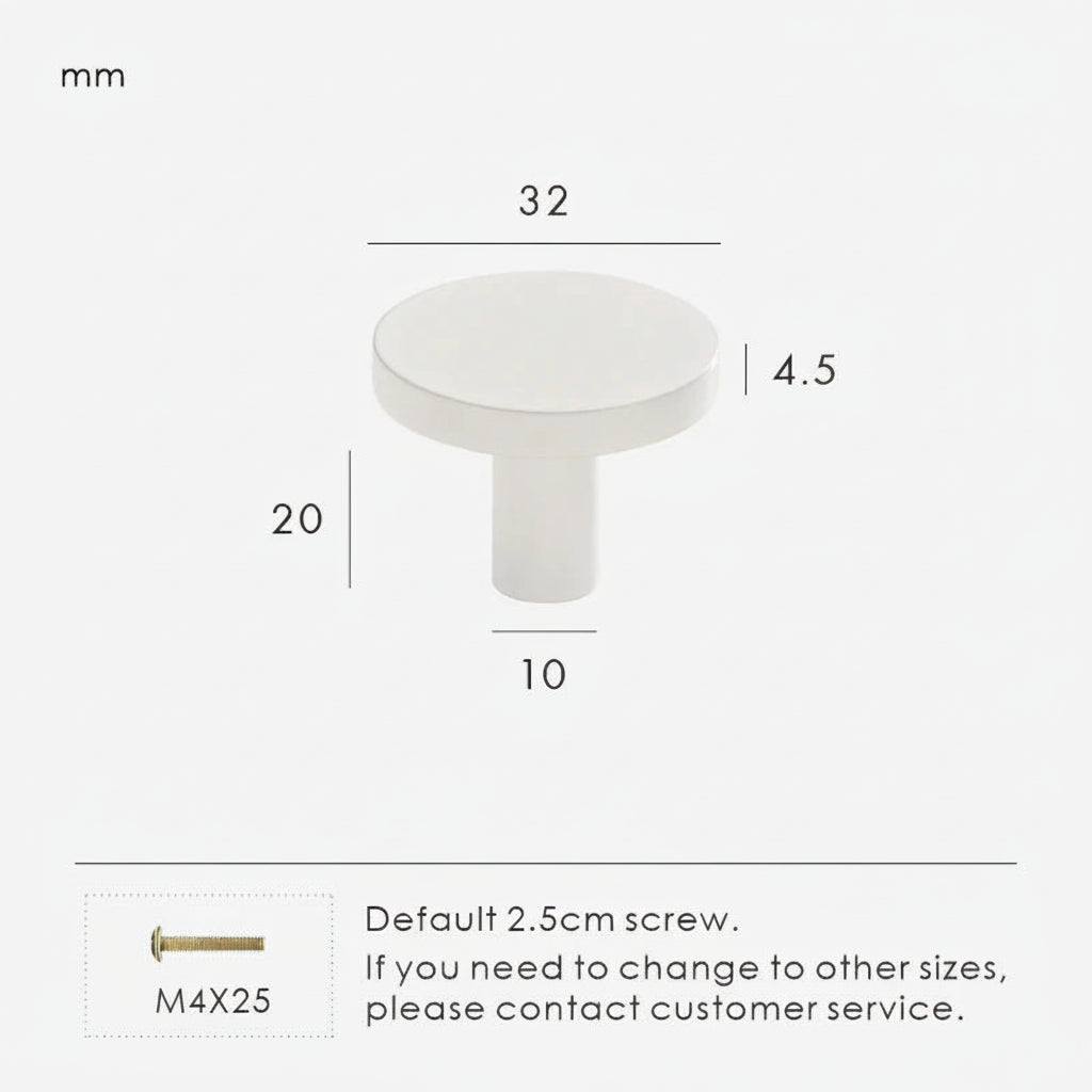 DISK Ronde Meubelknop Plat - Massief Messing | Minimalistisch Design