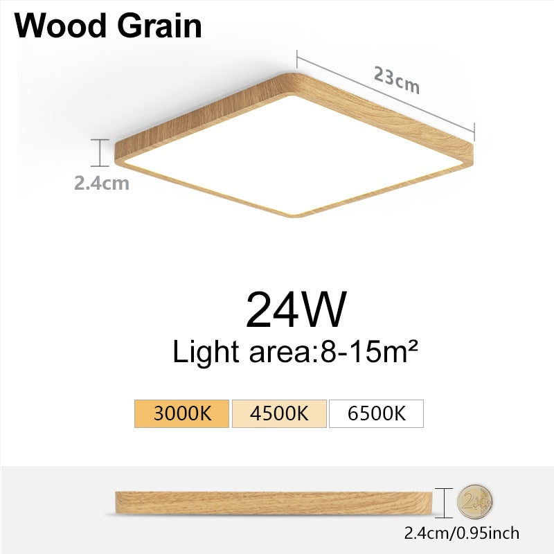 Vierkante led plafondlamp