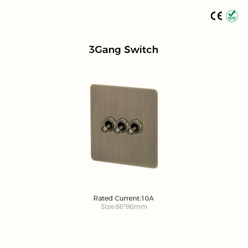 Vintage Brons Schakelmateriaal