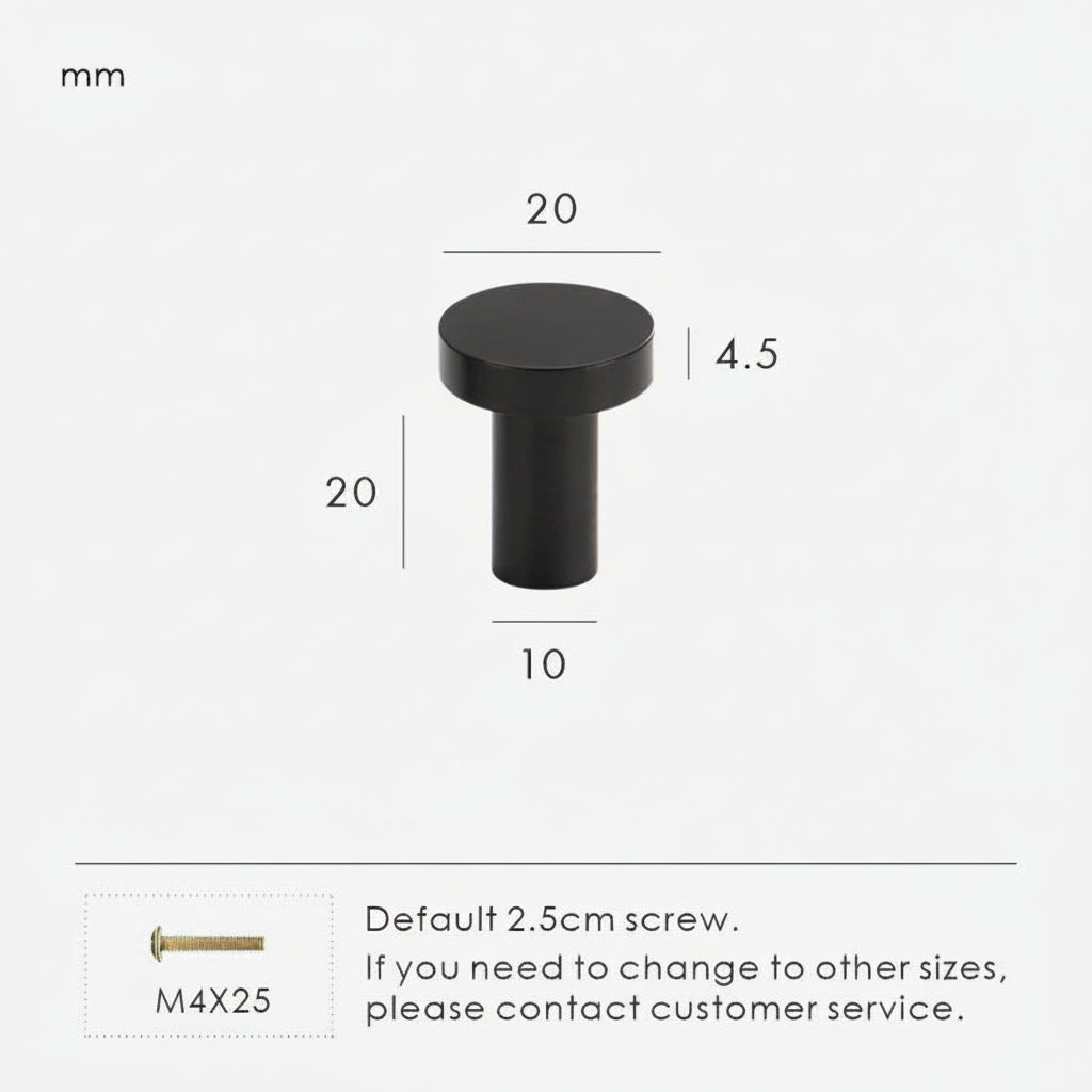 DISK Ronde Meubelknop Plat - Massief Messing | Minimalistisch Design
