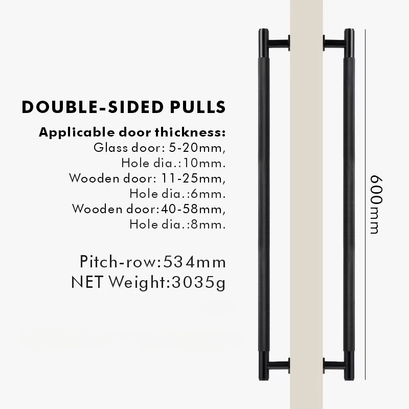 MAVERICK Deurgreep Knurled - Industrieel Design | 300-600mm