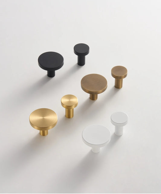 DISK Ronde Meubelknop Plat - Massief Messing | Minimalistisch Design