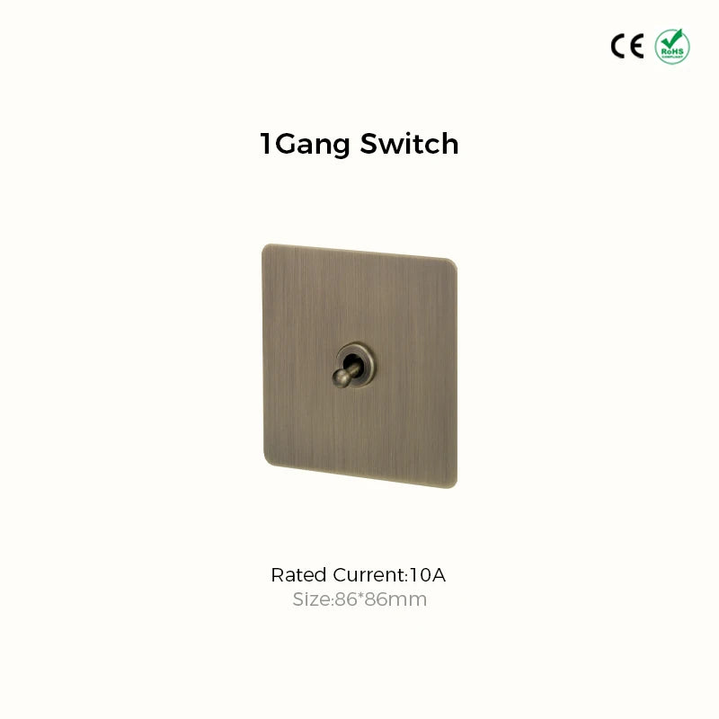 Vintage Brons Schakelmateriaal