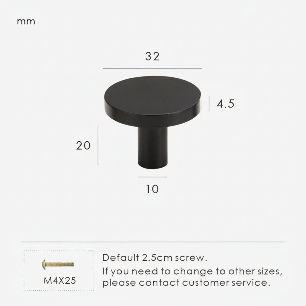 DISK Ronde Meubelknop Plat - Massief Messing | Minimalistisch Design
