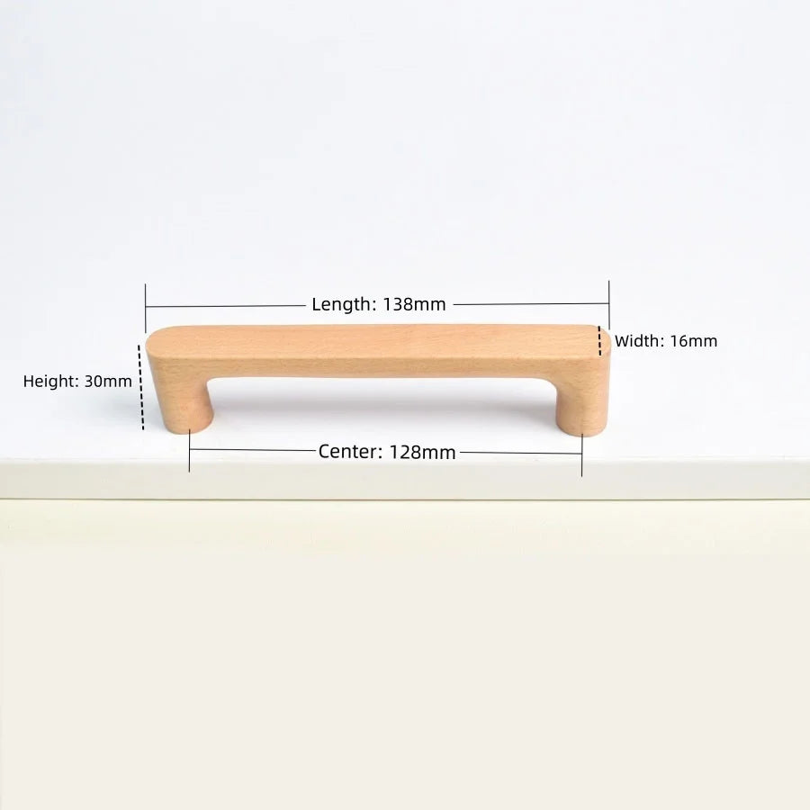RIBE Houten Meubelgreep - Berken & Walnoot - 5 Maten