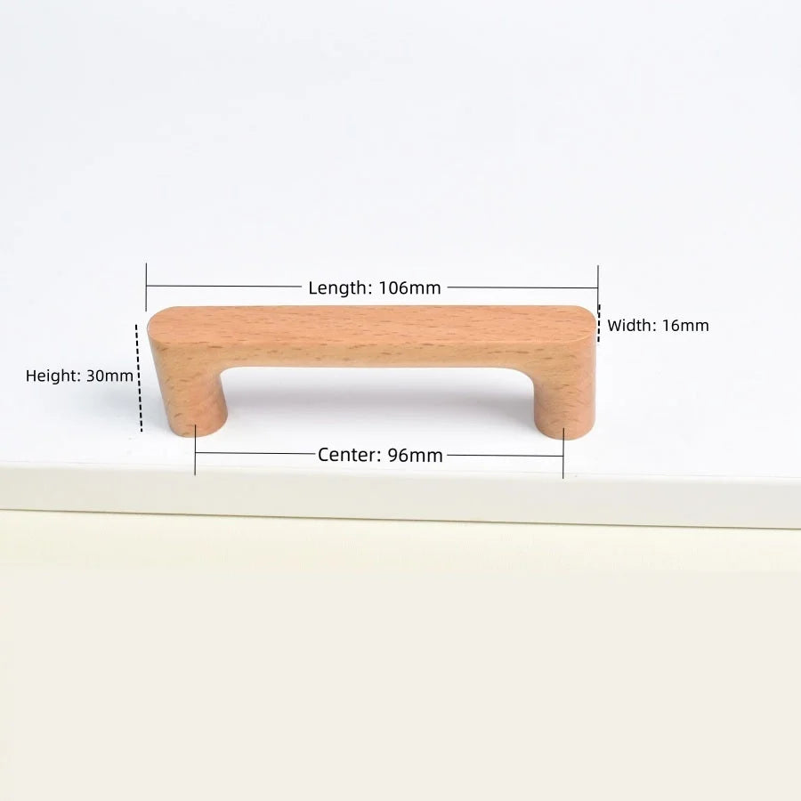 RIBE Houten Meubelgreep - Berken & Walnoot - 5 Maten