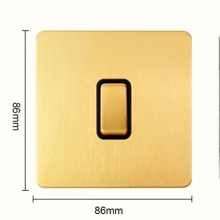 Classic rocker collectie satin messing schakelmateriaal