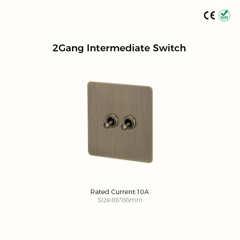 Vintage Brons Schakelmateriaal