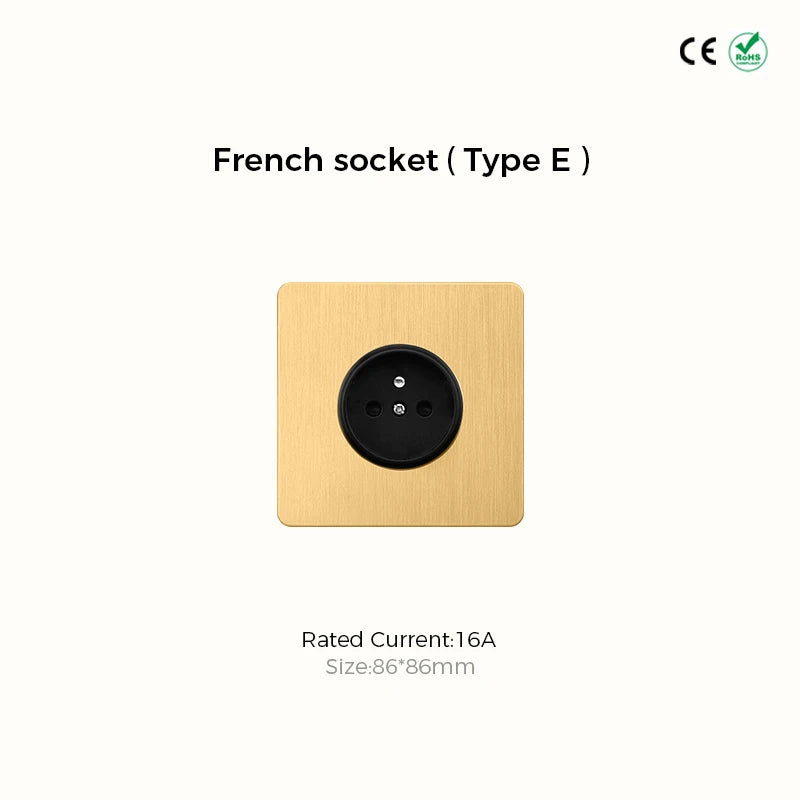 Classic toggle collectie satin messing schakelmateriaal