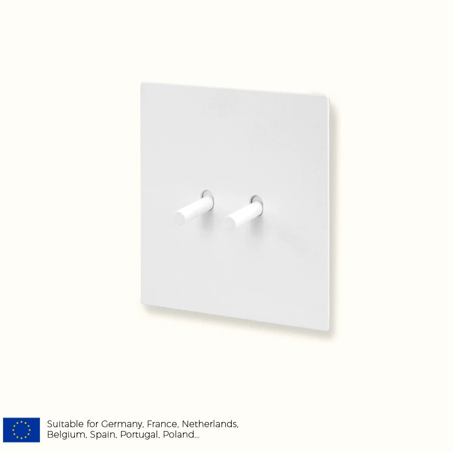 Mat Wit Retro Schakelmateriaal - Luxe Design