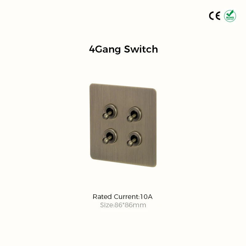 Vintage Brons Schakelmateriaal