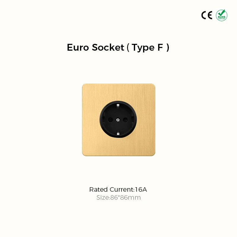 Classic rocker collectie satin messing schakelmateriaal