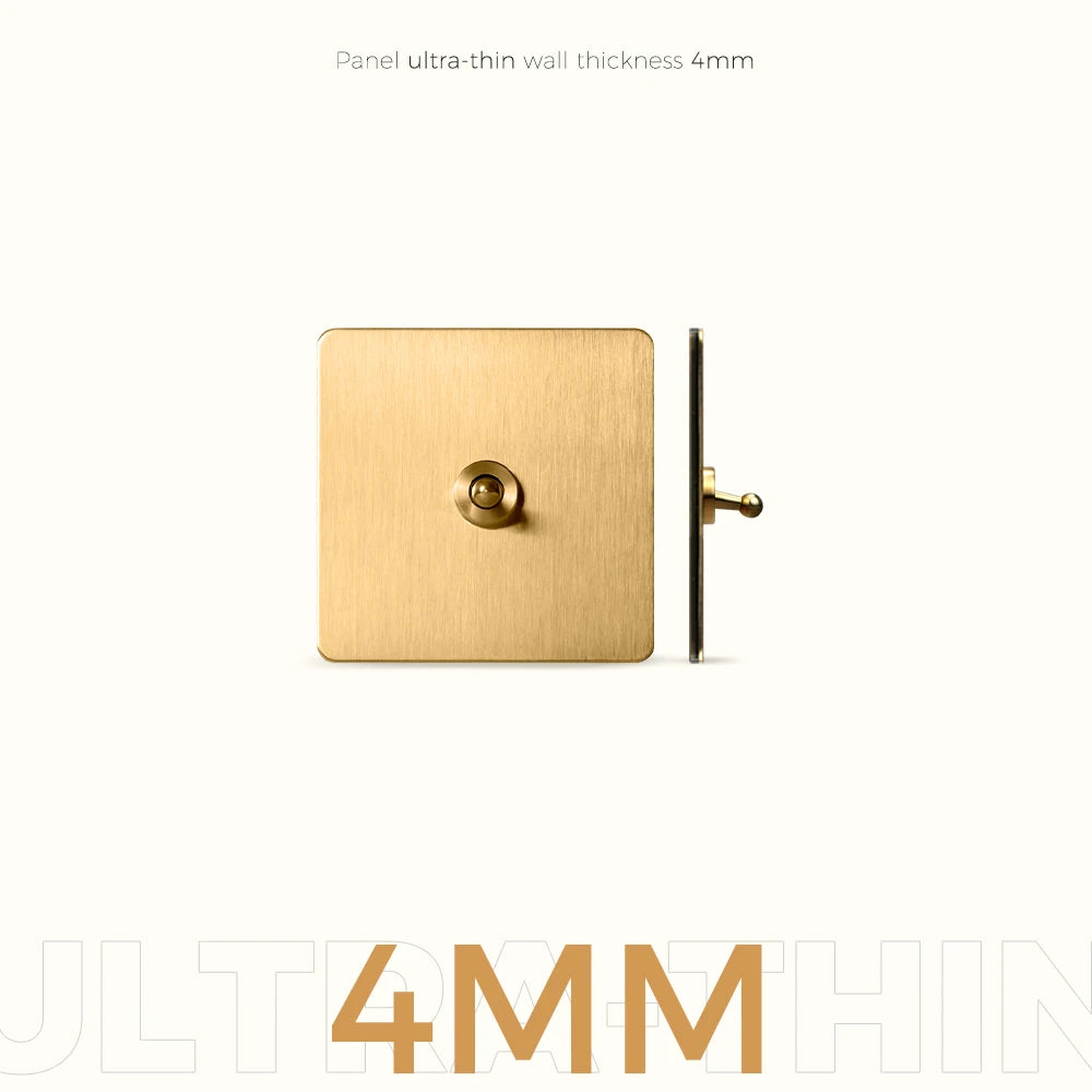 Classic toggle collectie satin messing schakelmateriaal