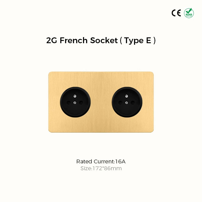 Classic toggle collectie satin messing schakelmateriaal