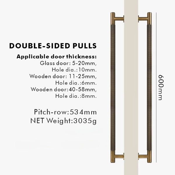MAVERICK Deurgreep Knurled - Industrieel Design | 300-600mm