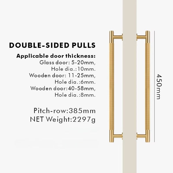 MAVERICK Deurgreep Knurled - Industrieel Design | 300-600mm