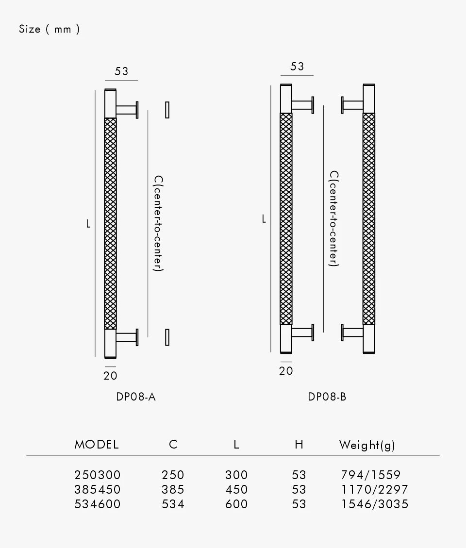 MAVERICK Deurgreep Knurled - Industrieel Design | 300-600mm