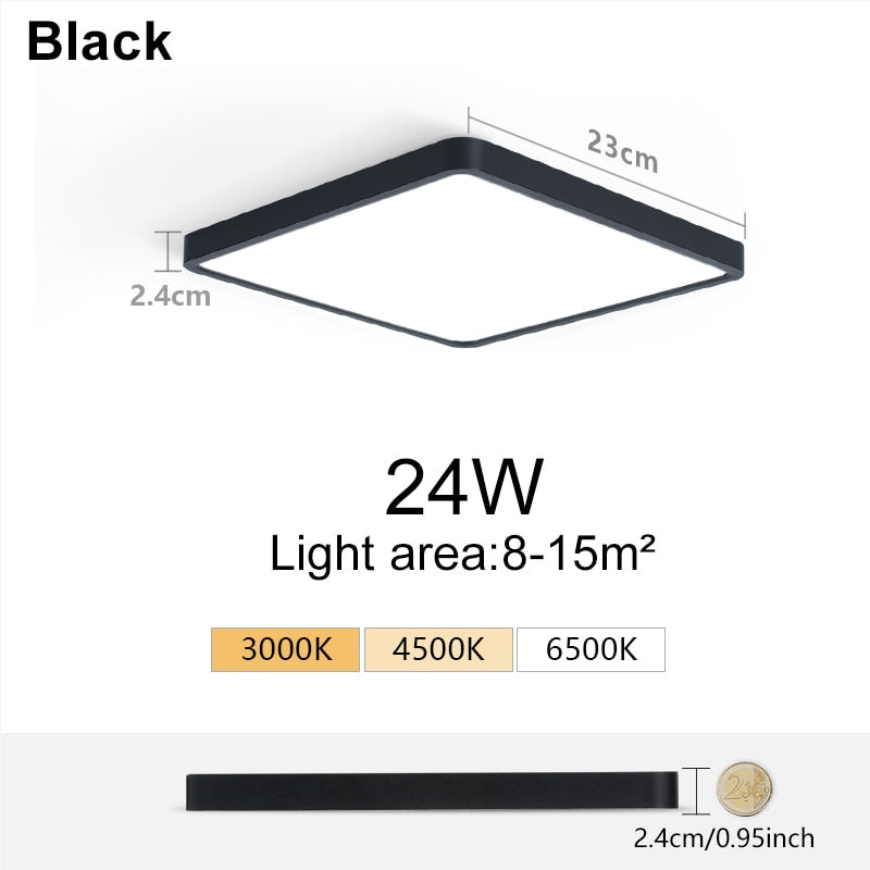 Vierkante led plafondlamp