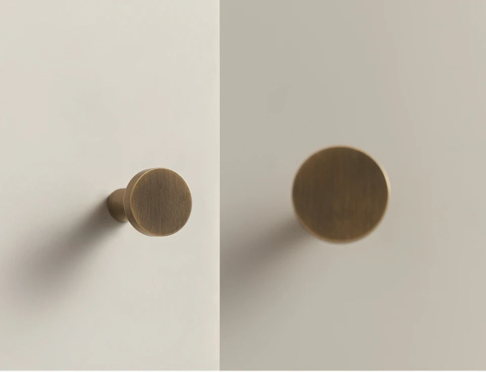 DISK Ronde Meubelknop Plat - Massief Messing | Minimalistisch Design