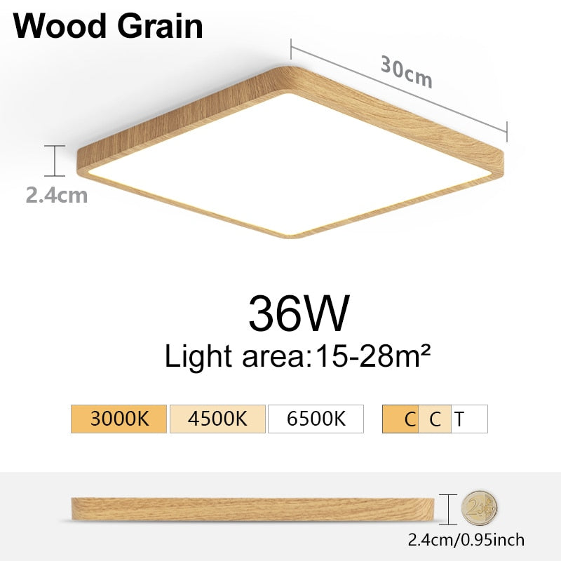 Vierkante led plafondlamp