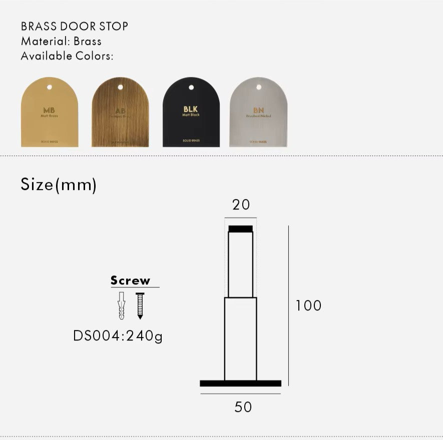 Cilindro deurstop glad