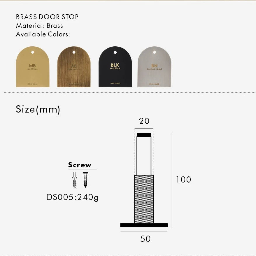 Maverick deurstop knurled