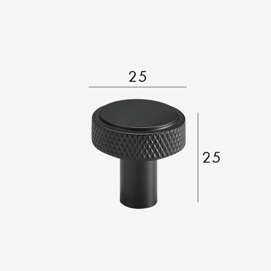 MAVERICK Meubelknop Knurled - Ronde & T-model