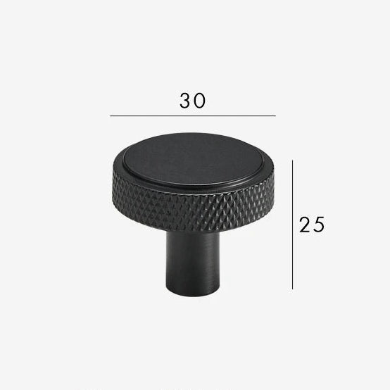 MAVERICK Meubelknop Knurled - Ronde & T-model
