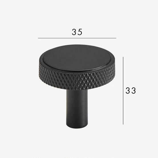 MAVERICK Meubelknop Knurled - Ronde & T-model