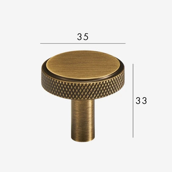 MAVERICK Meubelknop Knurled - Ronde & T-model