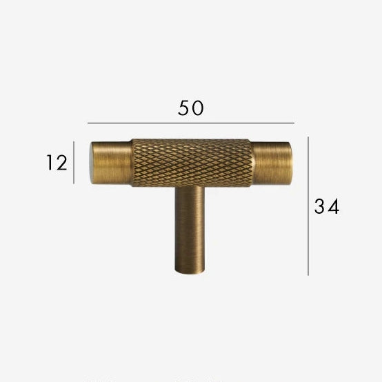 MAVERICK Meubelknop Knurled - Ronde & T-model