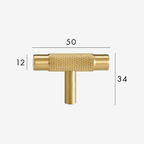 MAVERICK Meubelknop Knurled - Ronde & T-model