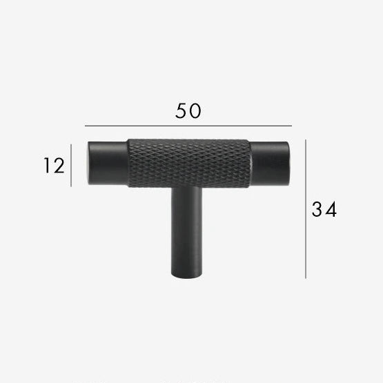MAVERICK Meubelknop Knurled - Ronde & T-model