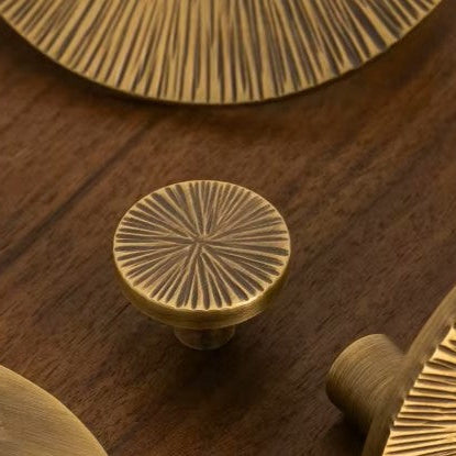 Half Moon Meubelknop Geborsteld Brons - Massief Messing Ronde Knop